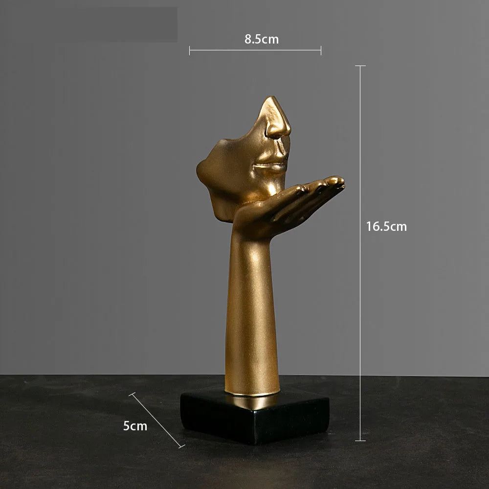 Abstract Face & Hand Sculpture