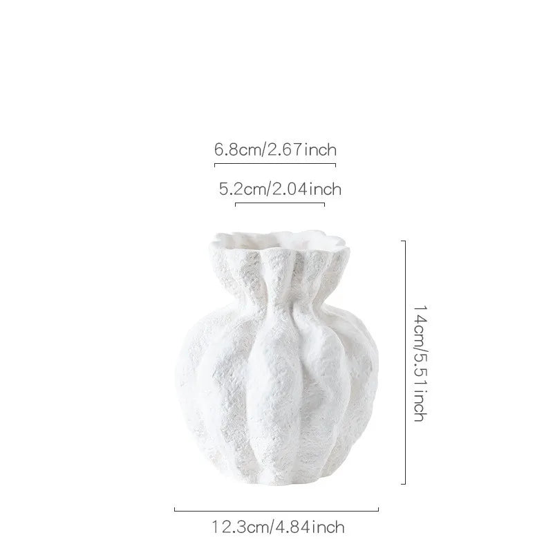 Guérip Nordic White Ceramic Vase Centerpiece Ornament