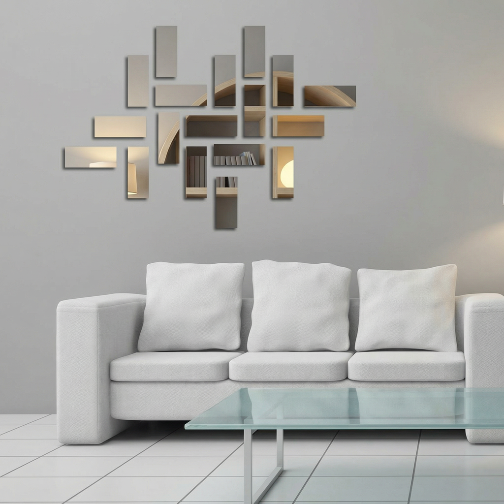 Modular Reflective Wall Strips Set