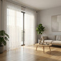 Embroidered Sheer Lace Curtain Panel