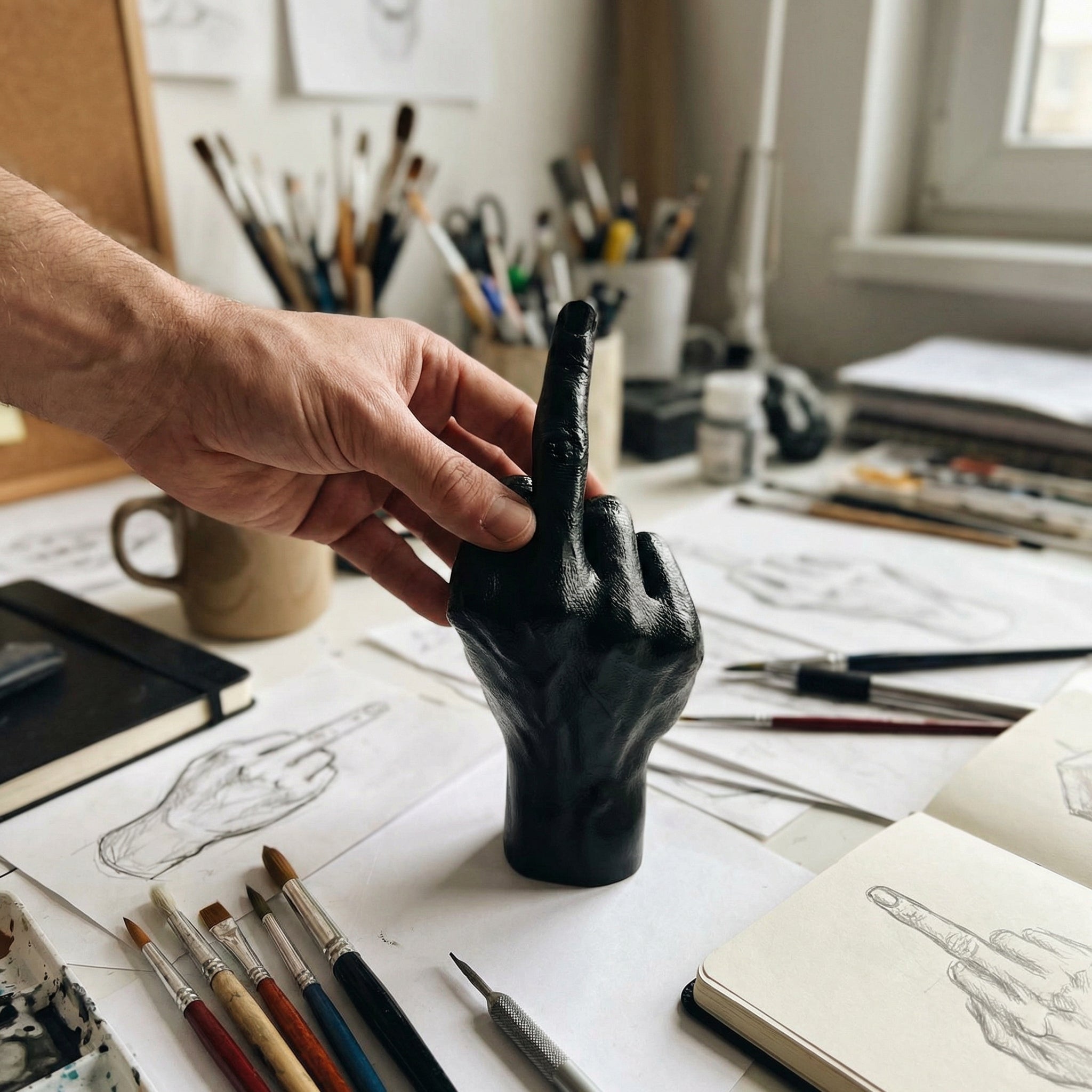 Anatomical Hand Statement Sculpture