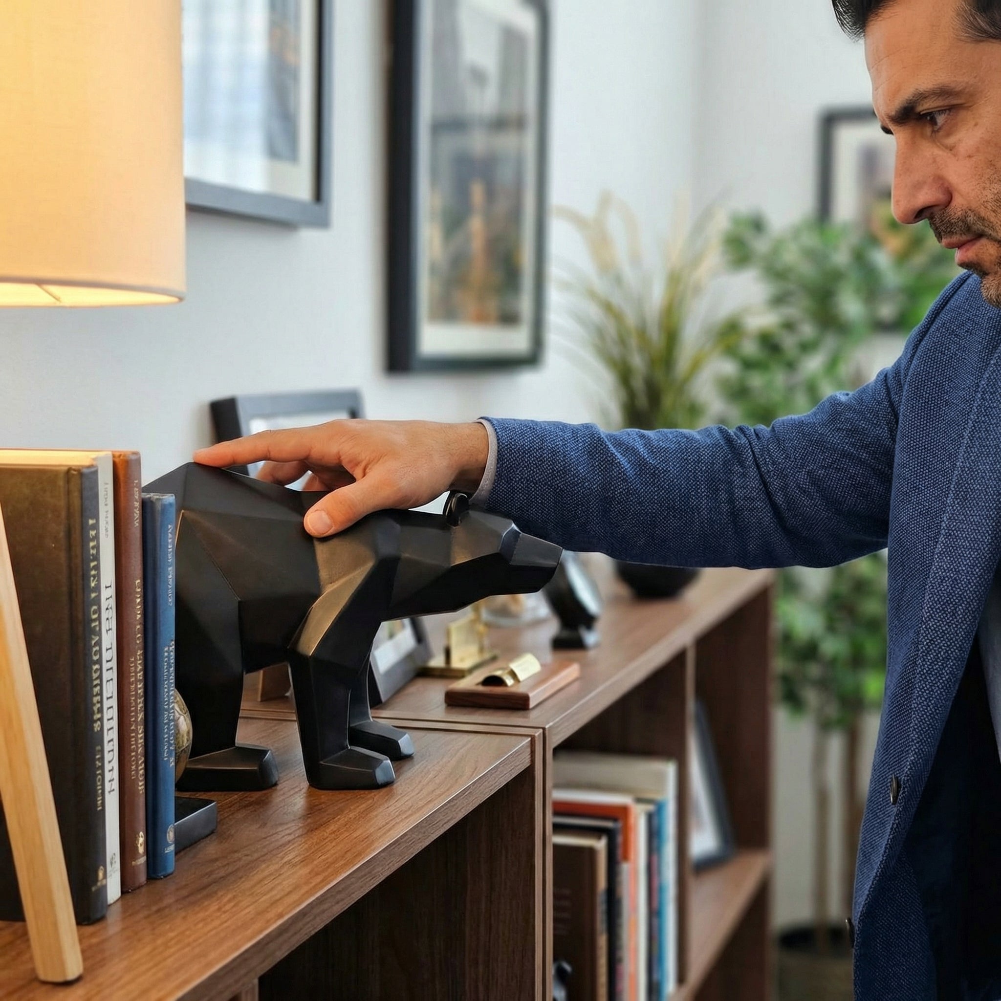 Geometric Polar Bear Sculpture