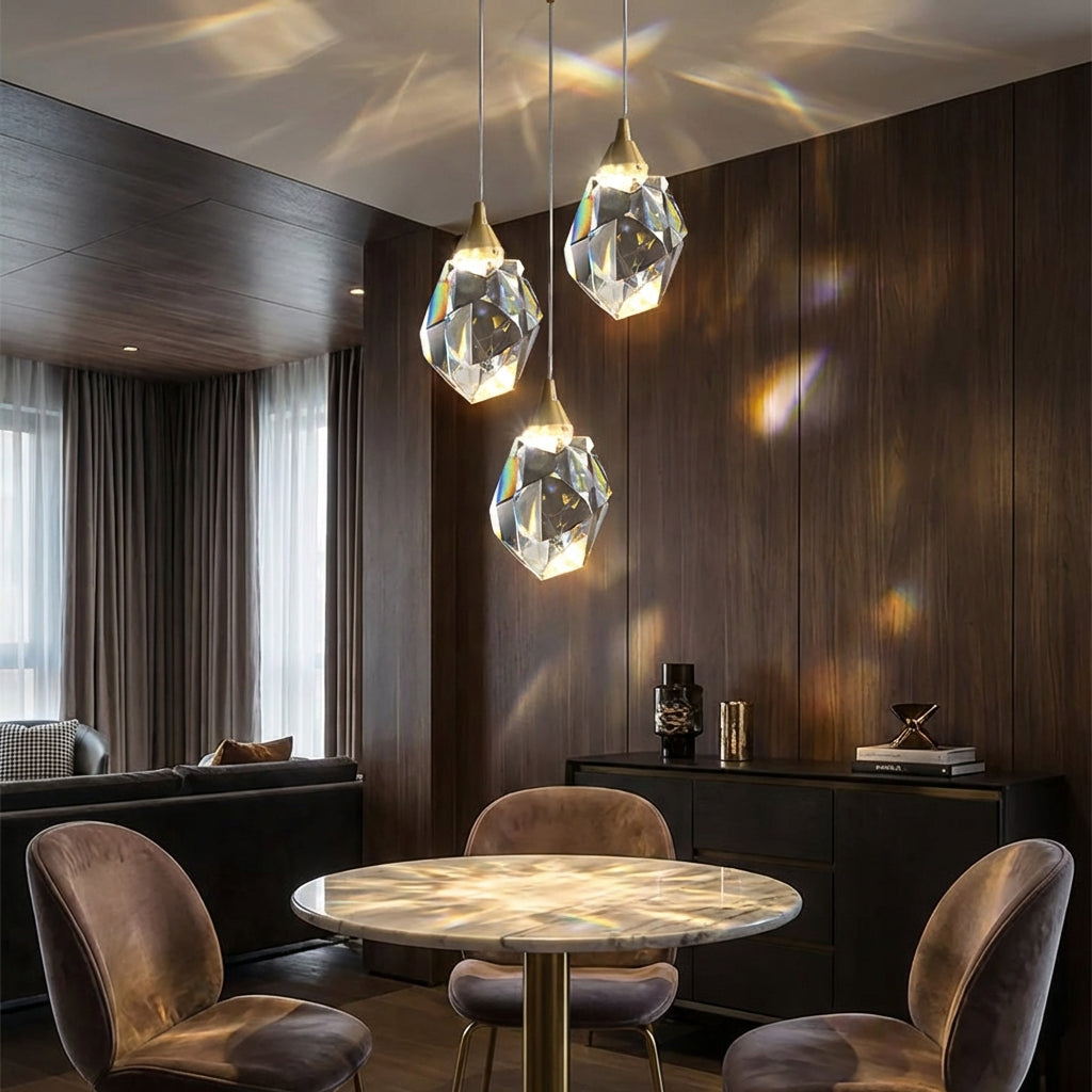 PrismAura Crystal Pendant Light