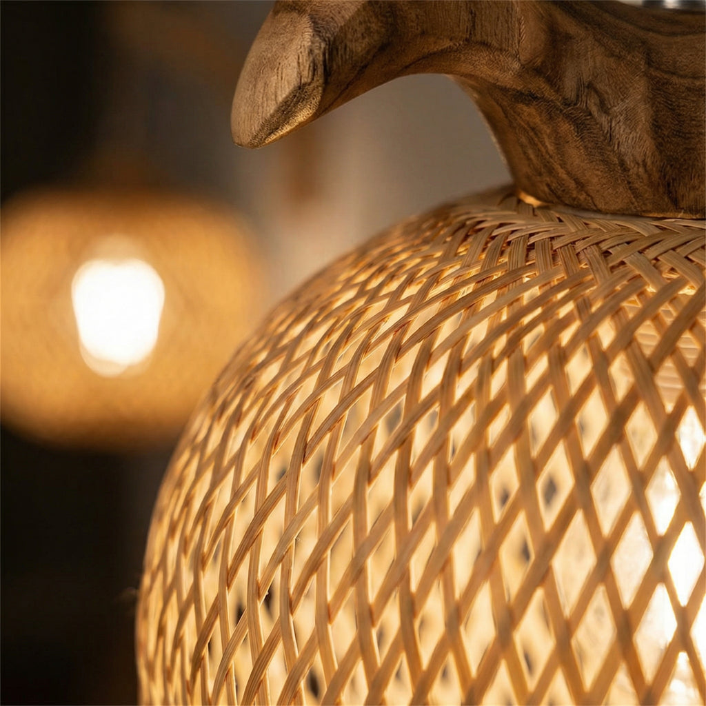 AuraWeave Bamboo Wall Light