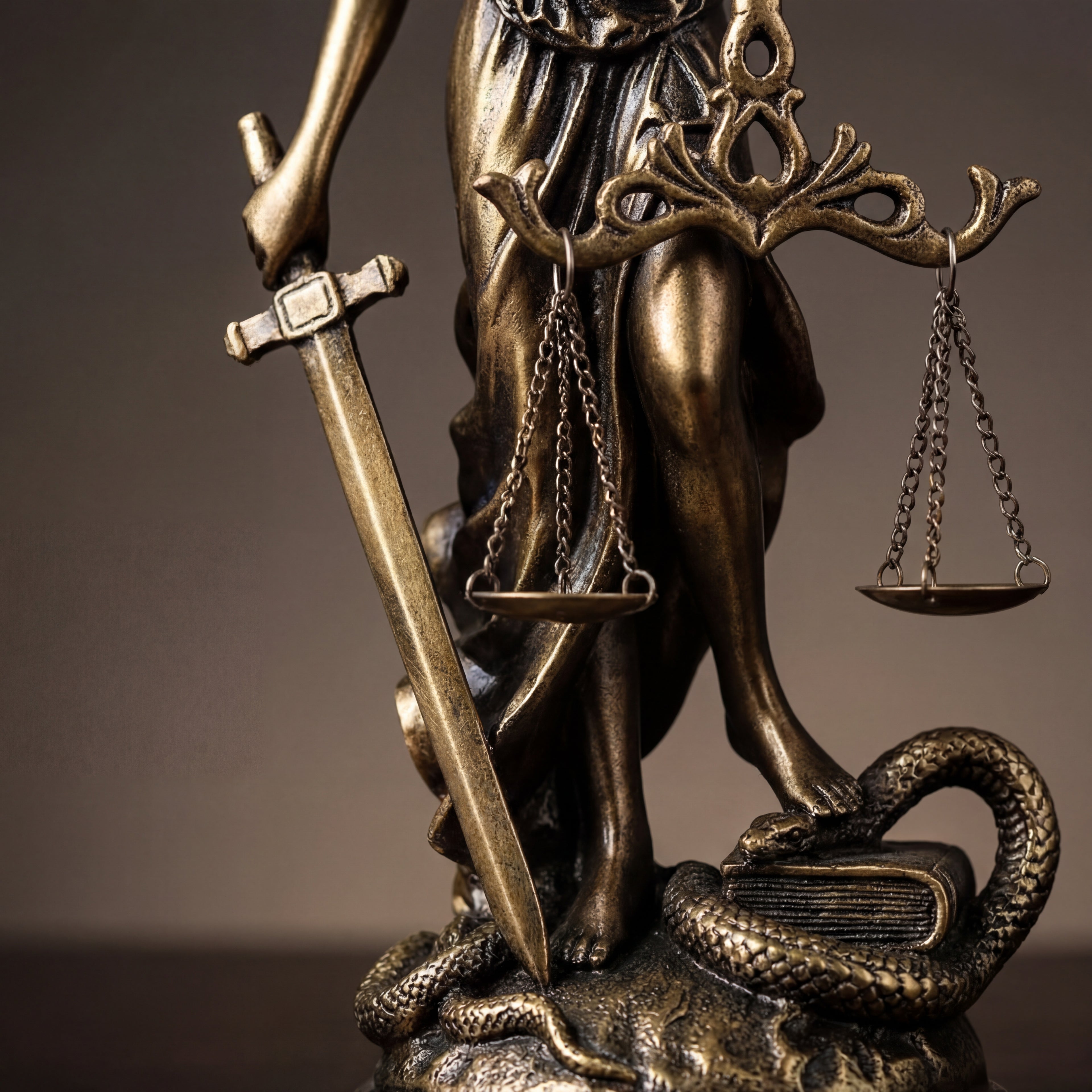 Lady Justice Classical Sculpture with Bronze Finish