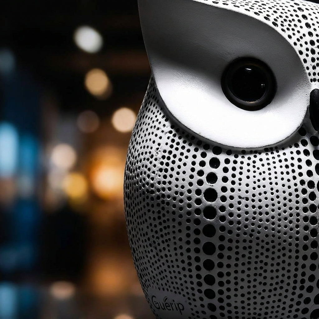 Pointillist Owl Sculptural Object