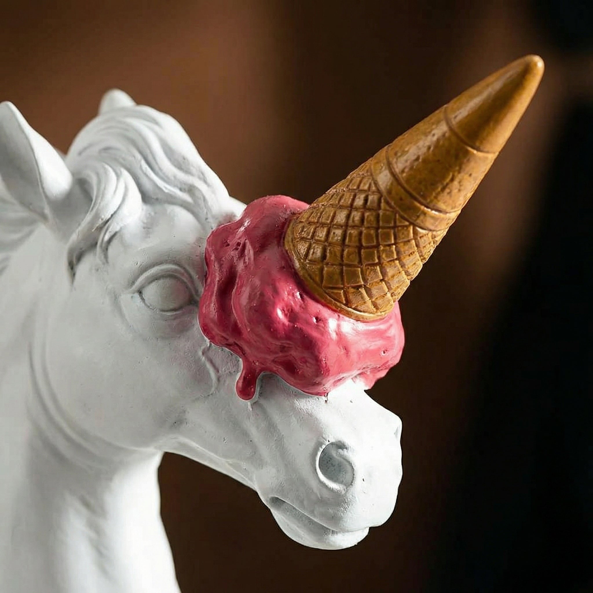 Ice Cream Unicorn Bust Sculpture