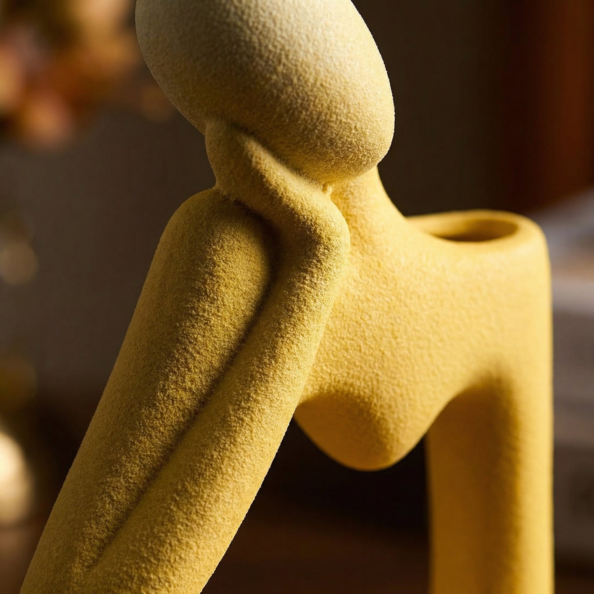 Abstract Thinker Sculptural Vase