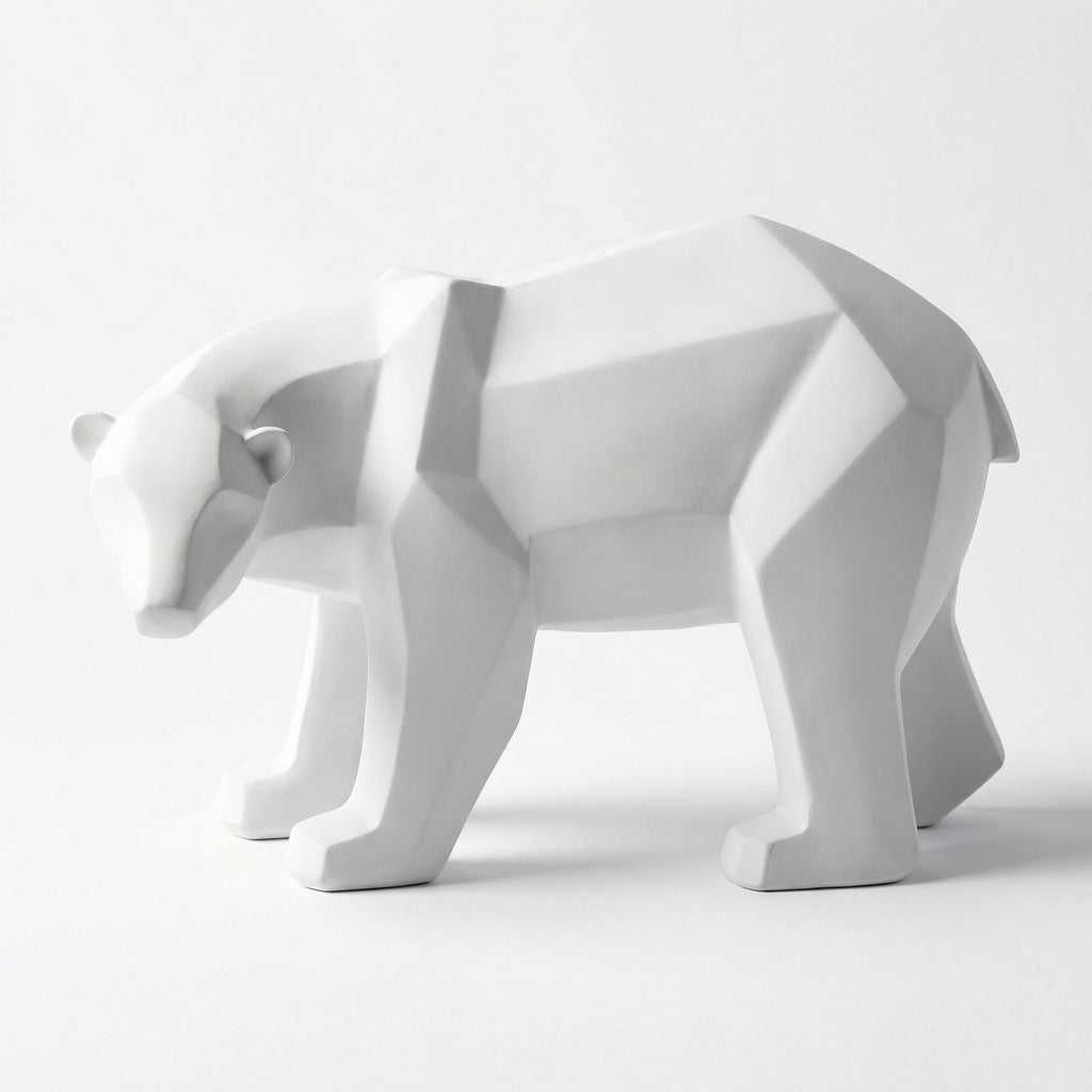 Geometric Polar Bear Sculpture