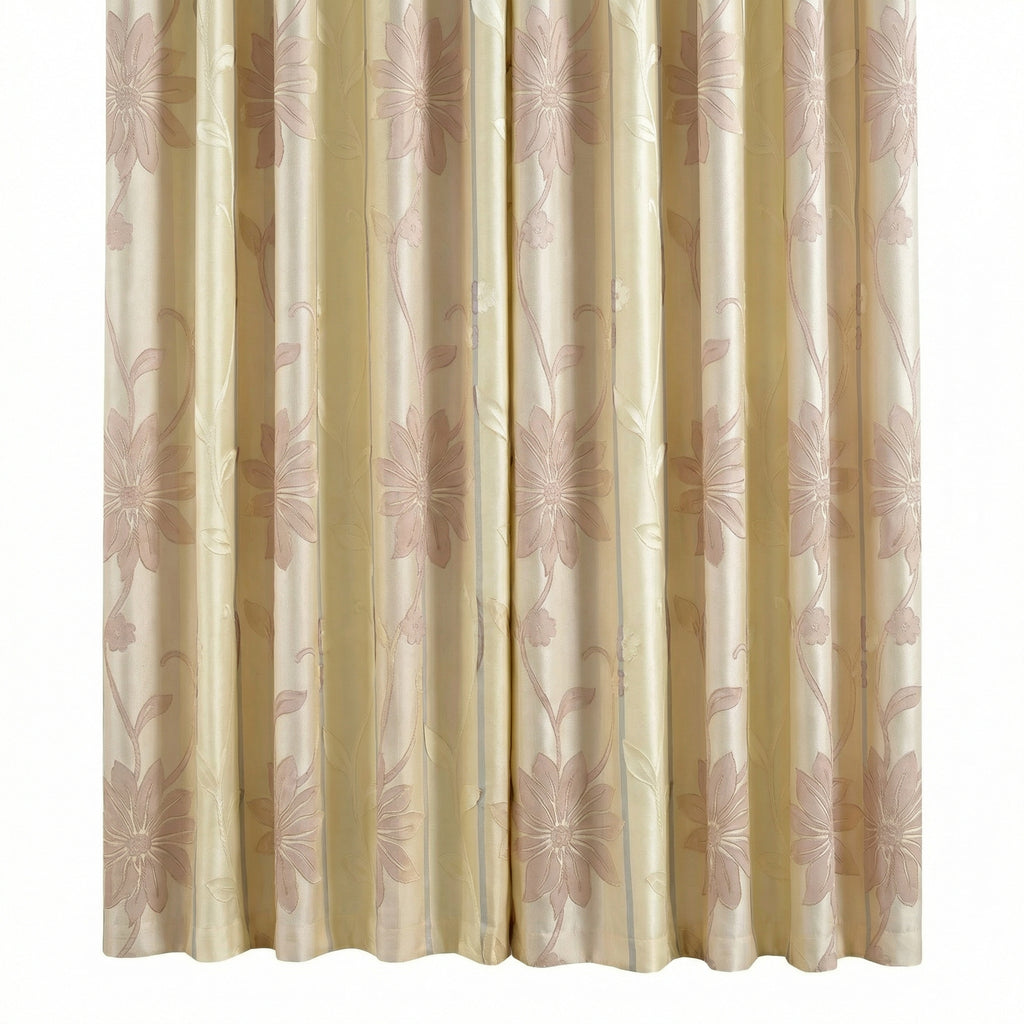 Lotus Jacquard Botanical Curtain Panel