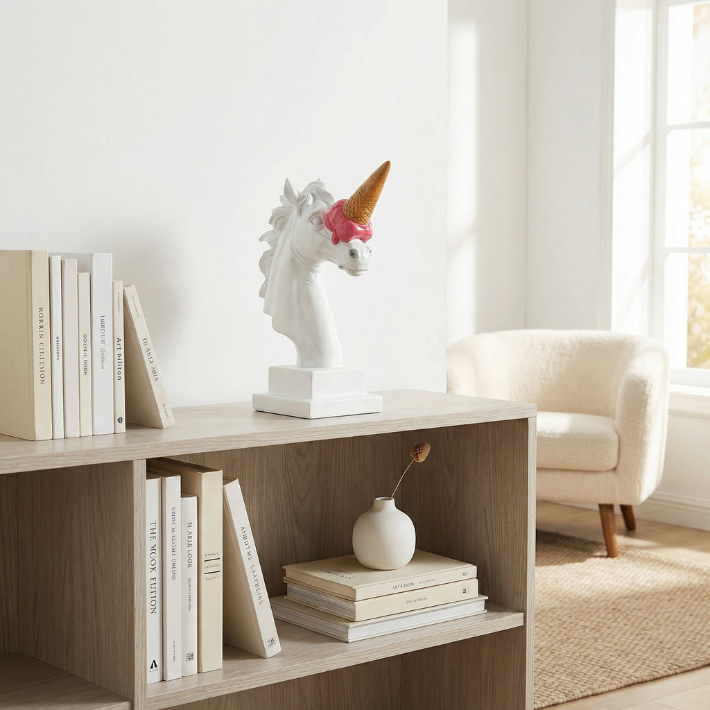 Ice Cream Unicorn Bust Sculpture